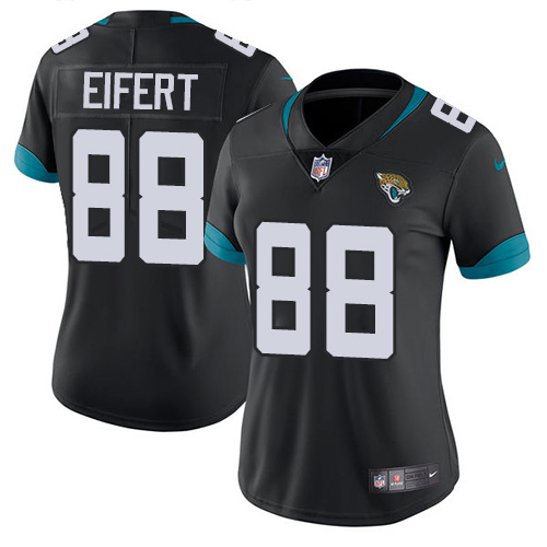 Nike Jacksonville Jaguars #88 Tyler Eifert Black Team Color Women Stitched NFL Vapor Untouchable Limited Jersey->women nfl jersey->Women Jersey